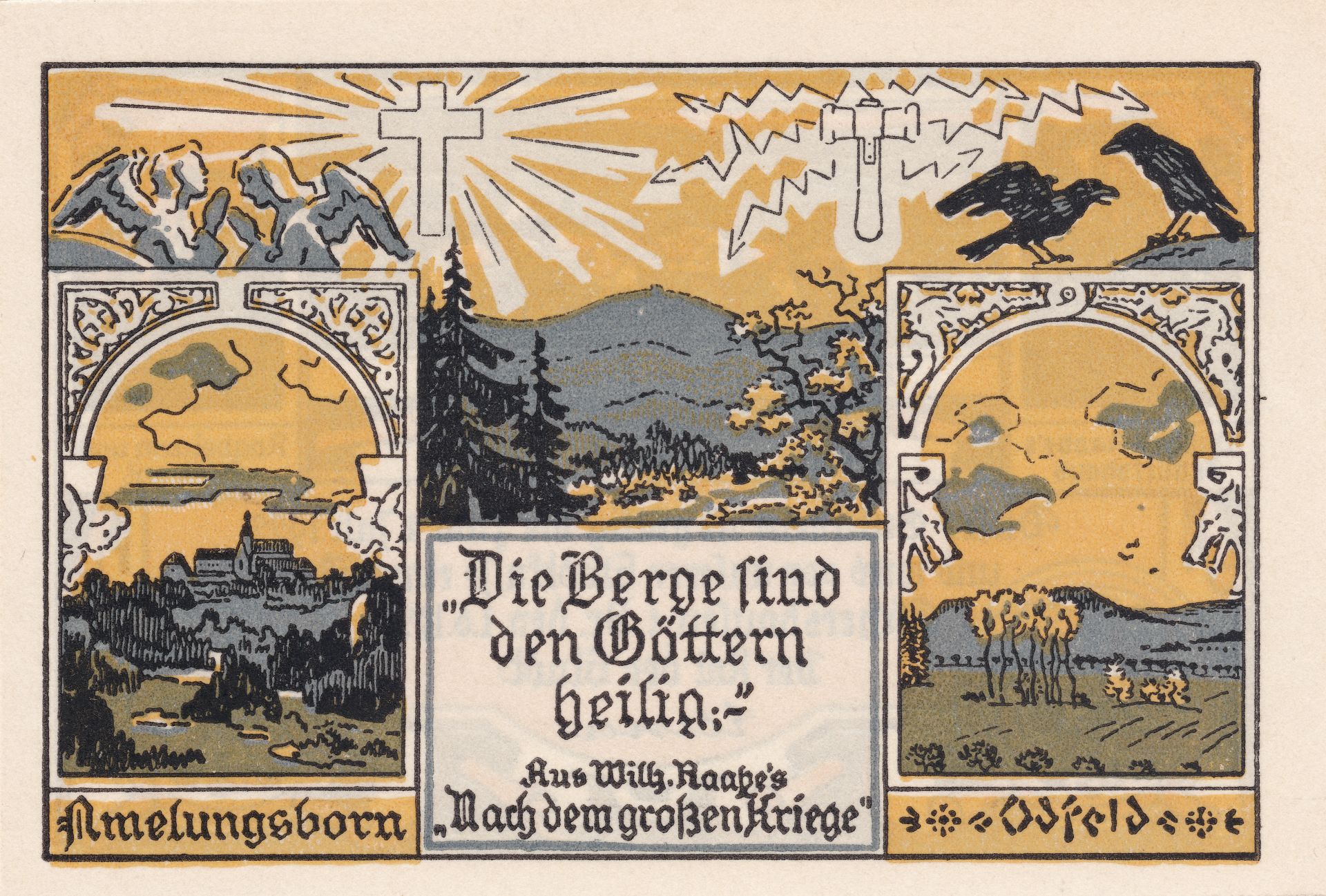 Notgeld der Stadt Eschershausen, Frontseite des 25-Pfennig-Scheins 1921